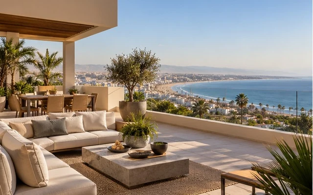 View over Agadir and the Atlantic coast
